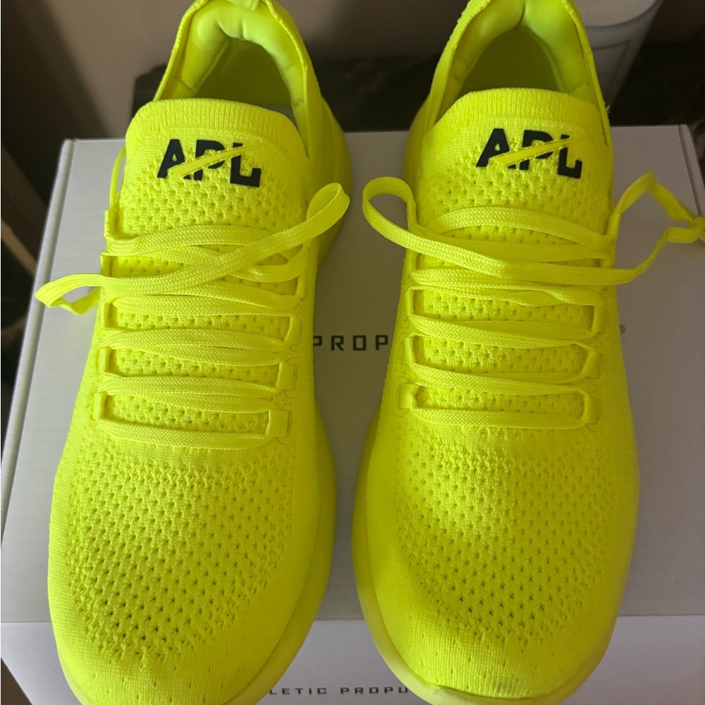 APL Neon Yellow Slip-On Knit Women's Sneakers